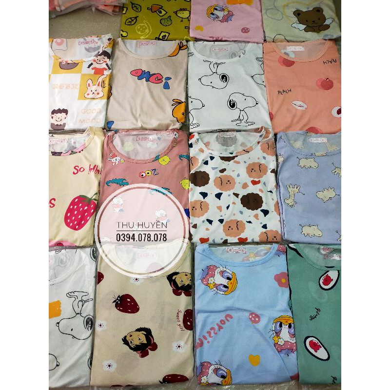  [SẴN HÀNG] - ĐỒ BỘ NGỦ CỘC TAY QUẦN DÀI HỌA TIẾT XINH XẮN ( Quảng Châu) | BigBuy360 - bigbuy360.vn