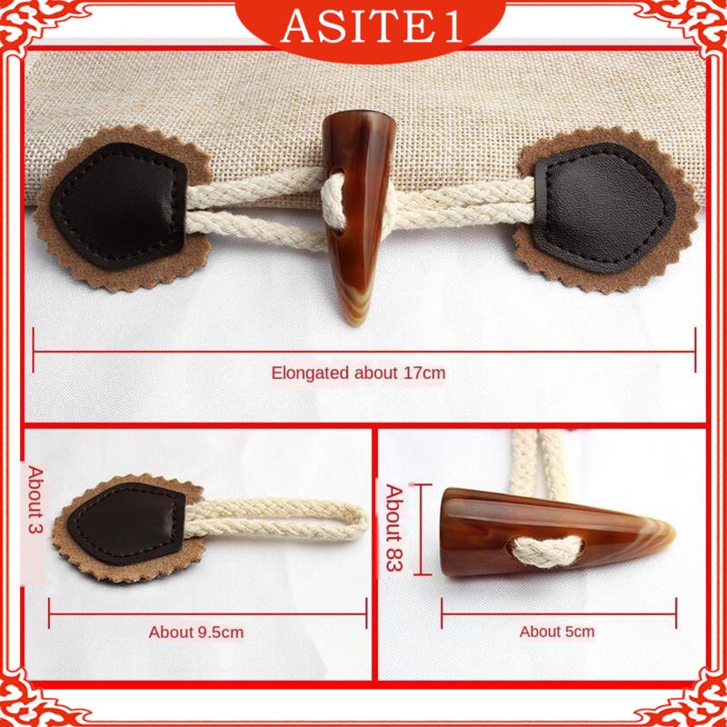 Set 4 Cặp Nút Cài May Áo Khoác / Áo Khoác Hình Chiếc Sừng DIY