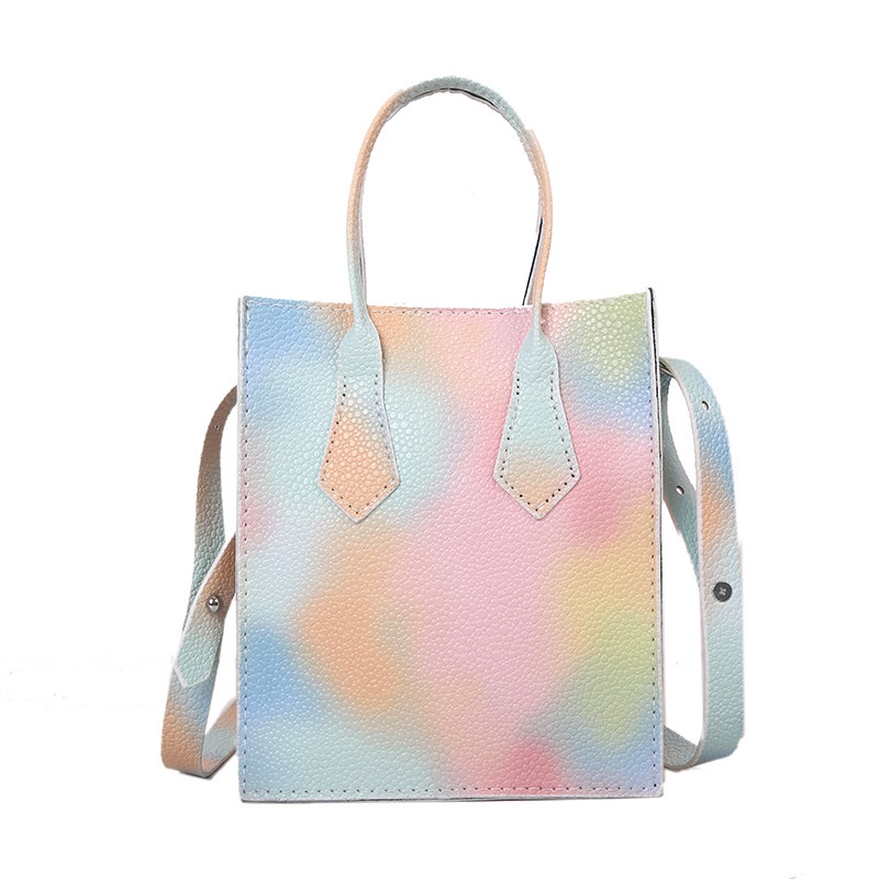 Túi Đeo Chéo Hình Vuông Nhỏ Màu Sắc Tương Phản Thời Trang Hàn Quốc 2022