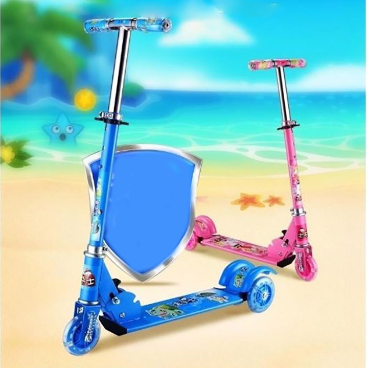 Xe trượt Scooter gấp gọn có đèn led và chuông cho bé