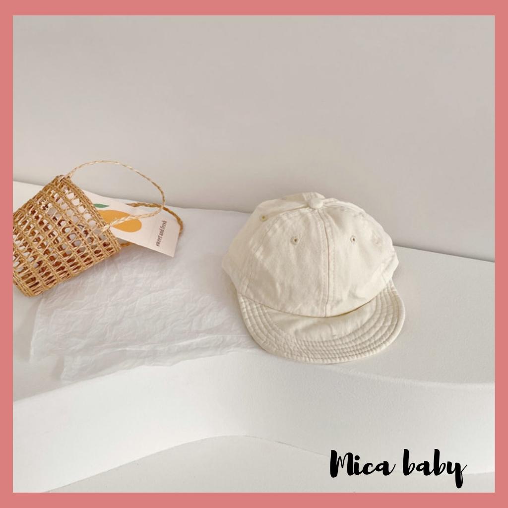 Mũ lưỡi trai vải mềm màu trơn xinh xắn cho bé Mica Baby MH131