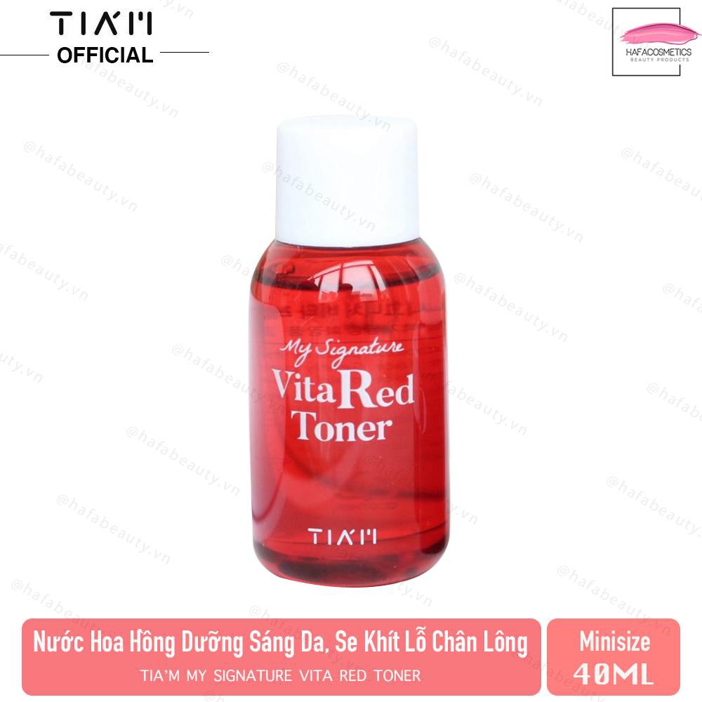 [Date 11/2021] Nước Hoa Hồng Dưỡng Trắng, Se Khít Lỗ Chân Lông Tiam My Signature Vita Red Toner 40ml
