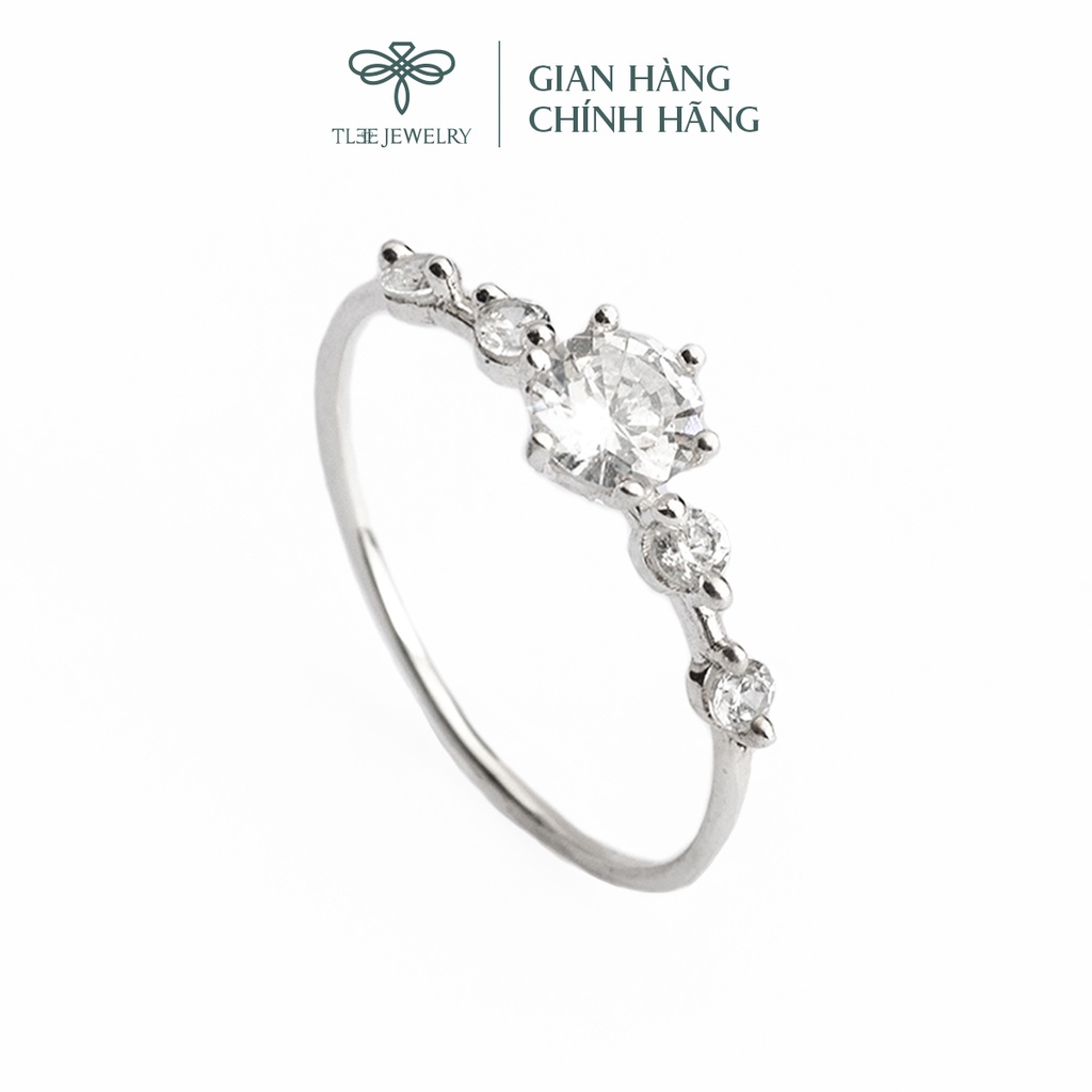 Nhẫn bạc nữ TLEE livia nạm đá lấp lánh NCJ A0118