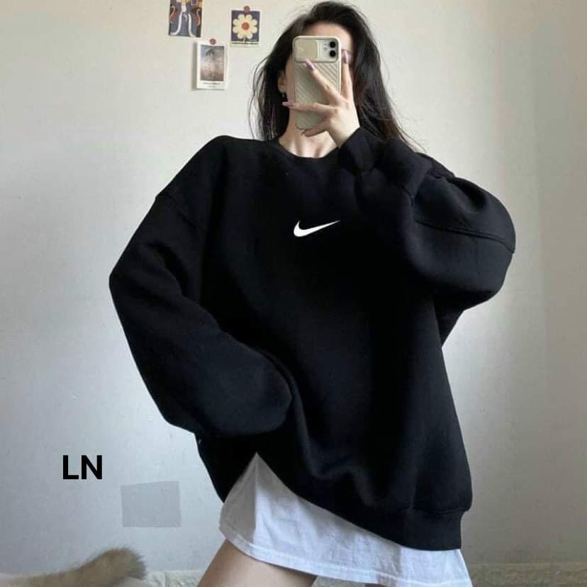 Áo Sweater dấu phẩy dài tay; ÁO sw Nữ form rộng