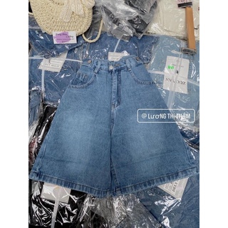 Quần jeans ngố đai nút