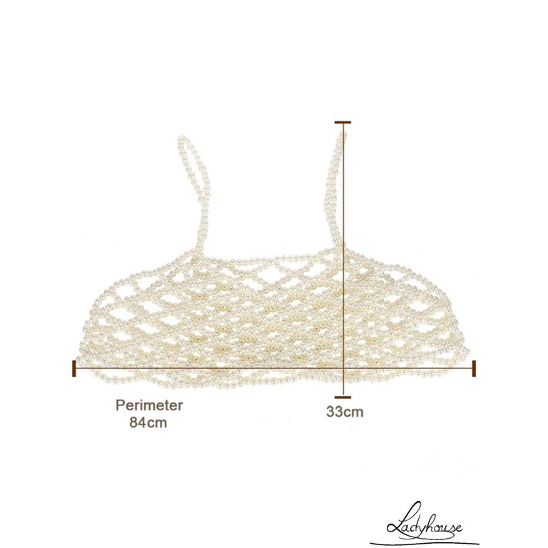 Áo Croptop Hai Dây Màu Trơn Đính Hạt Trang Trí Dành Cho Nữ