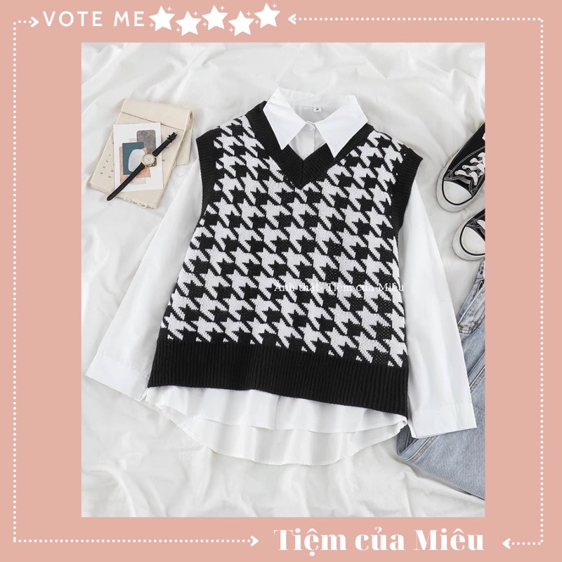 [Mã FAMARAL2 giảm 10K đơn 50K] Áo ghile thổ cẩm kẻ ô ziczac 3 lỗ Tiệm của Miêu | BigBuy360 - bigbuy360.vn