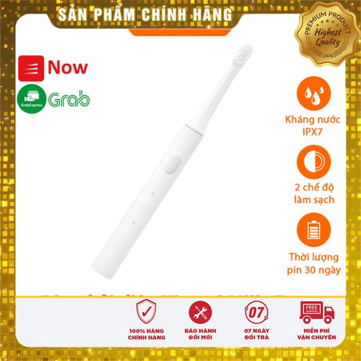 Bàn chải đánh răng điện thông minh Xiaomi T100 Chính Hãng giá rẻ chống nước siêu bền cho trẻ em người lớn nam nữ xịn tử