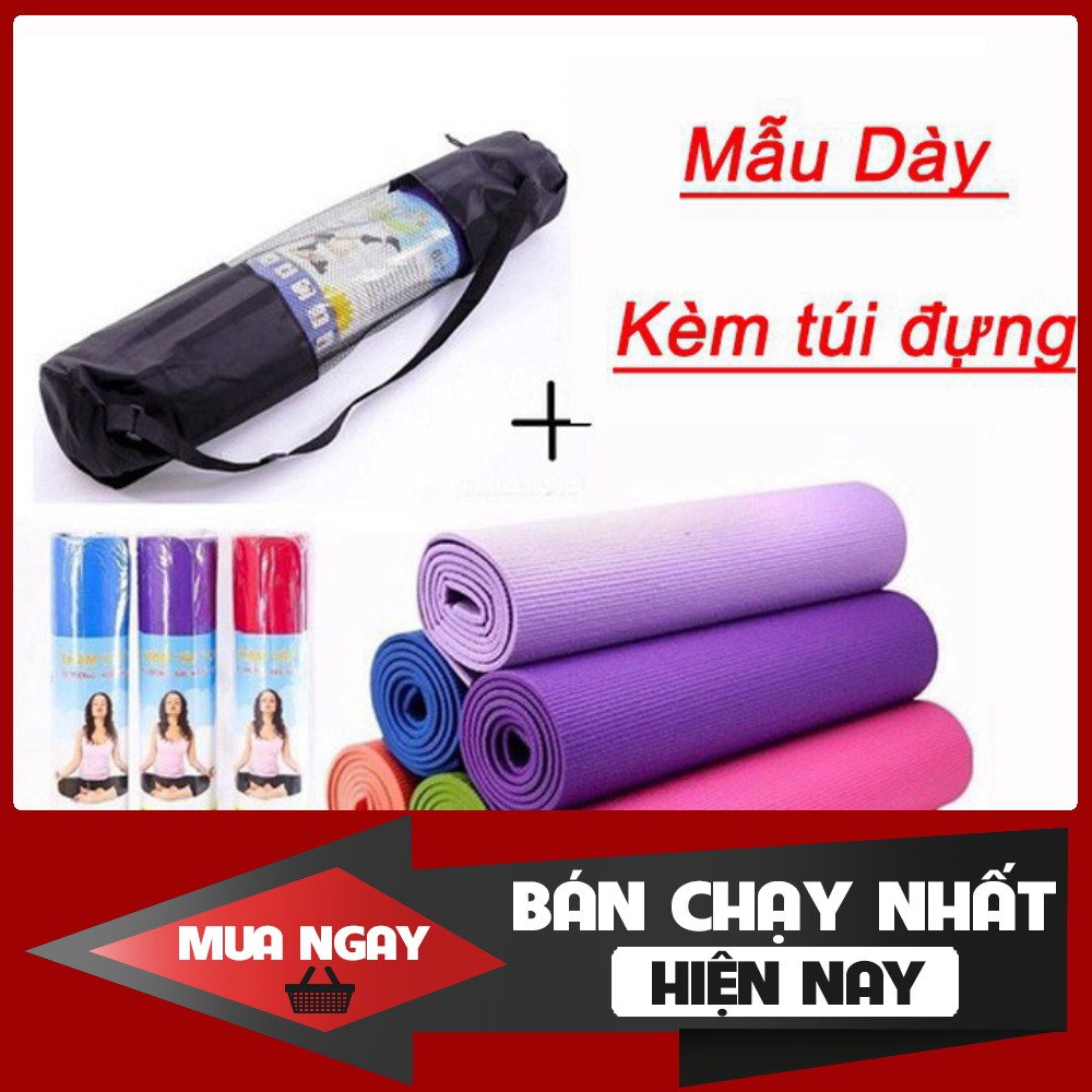 [FREESHIP] Thảm Tập Yoga Chống Trơn Trượt ( Tặng kèm túi đựng thảm) - KGR - Hàng chất lượng, cam kết giá tốt nhất miền n