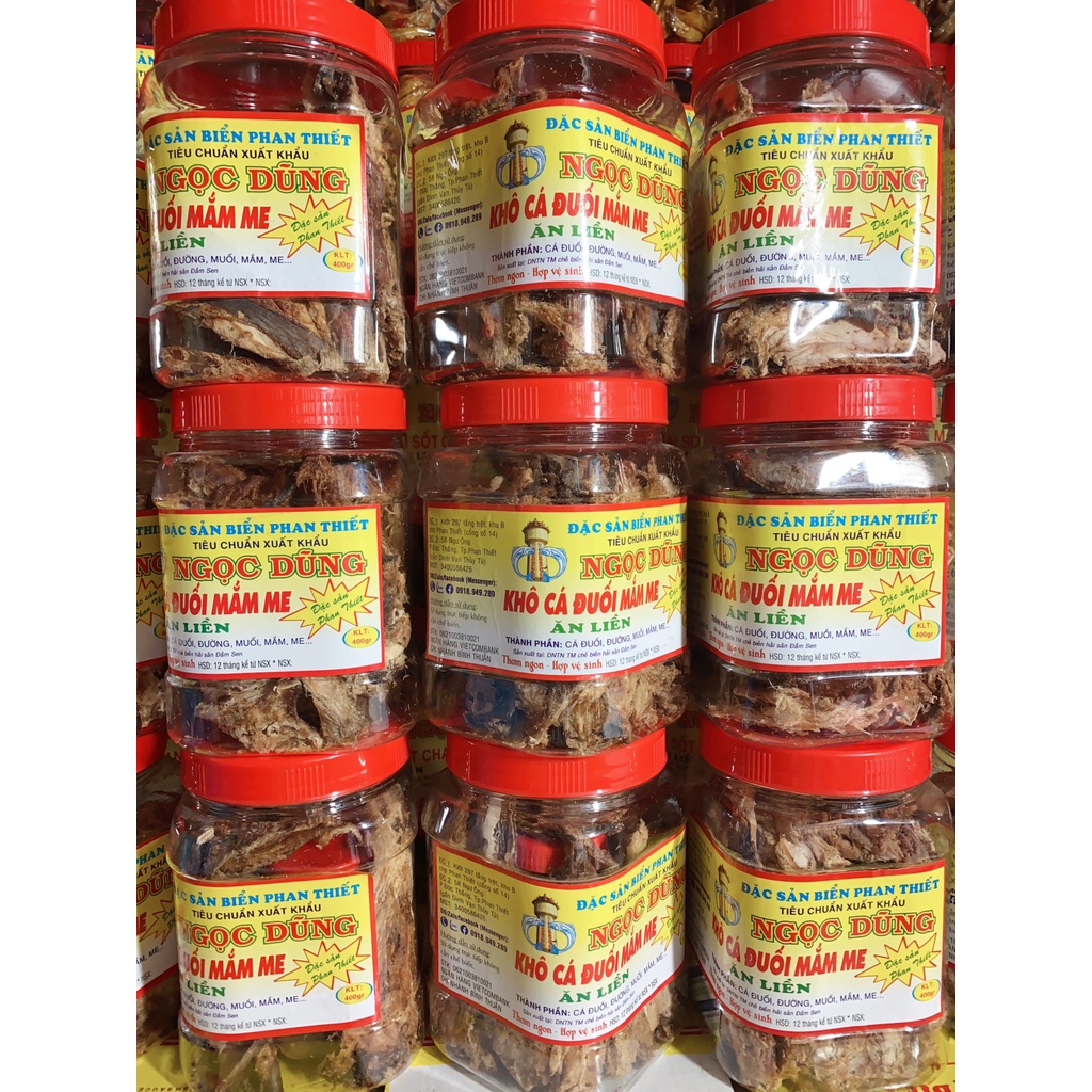 Khô Cá Đuối Mắm Me ( ăn liền ) là món ăn ngon của Shop Đặc Sản Biển Phan Thiết NGỌC DŨNG; Hộp 400 gram. HSD 12 tháng