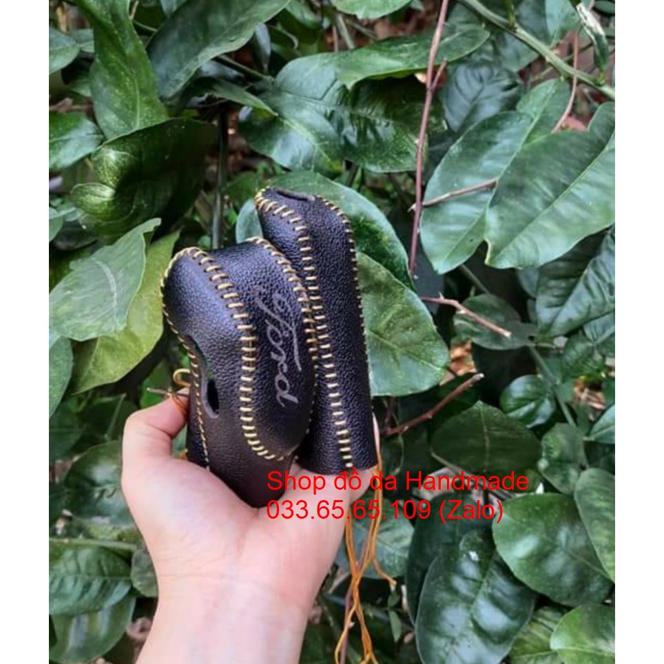 Bọc da cần số + phanh tay xe Ford Ecosport, Fiesta, Forcus  bằng da bò