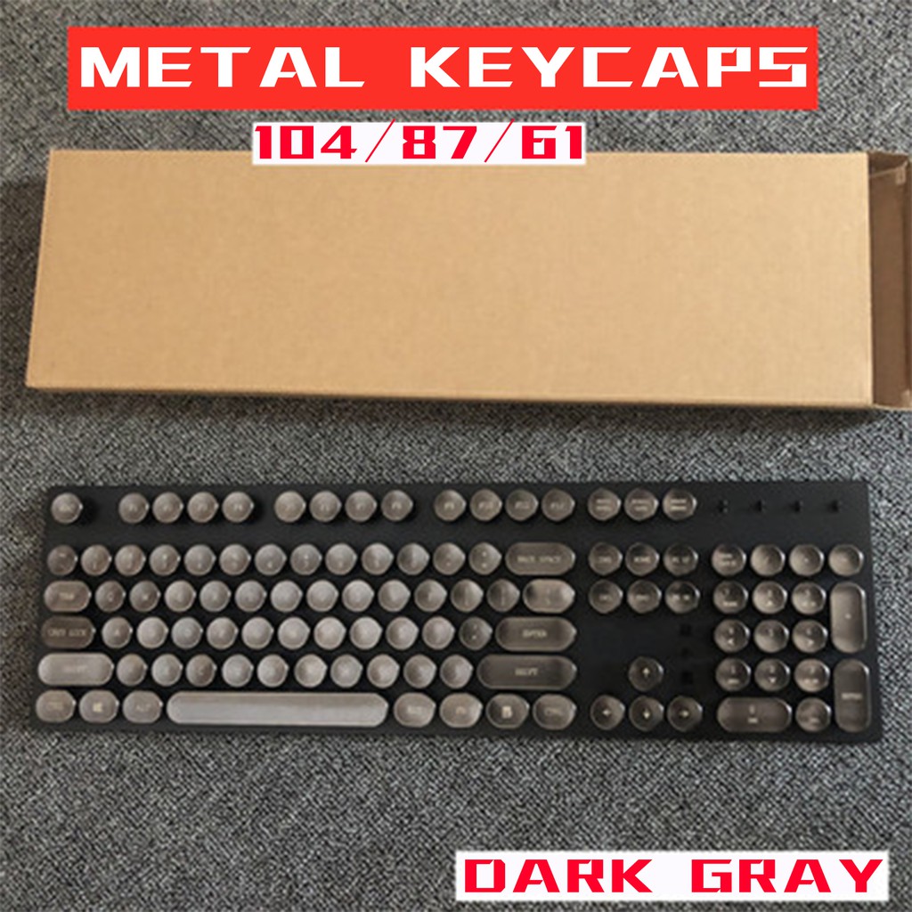 Keycap 87/104 Key Metal Personality Retro Round Steampunk Customized Mechanical Keyboard  Keycap