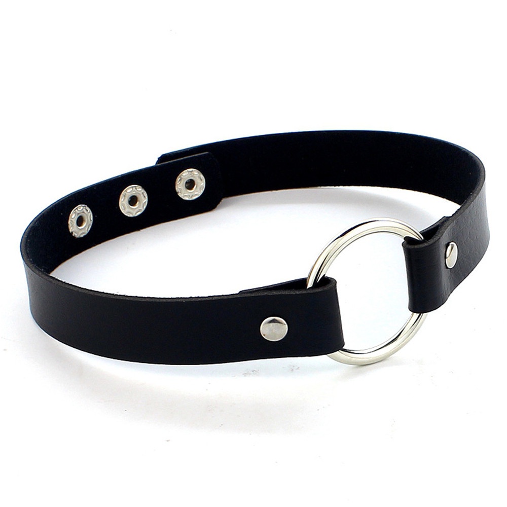 Vòng Cổ Choker Da PU Phối Đinh Tán Bằng Thép Không Gỉ Thời Trang Cho Nữ 2021