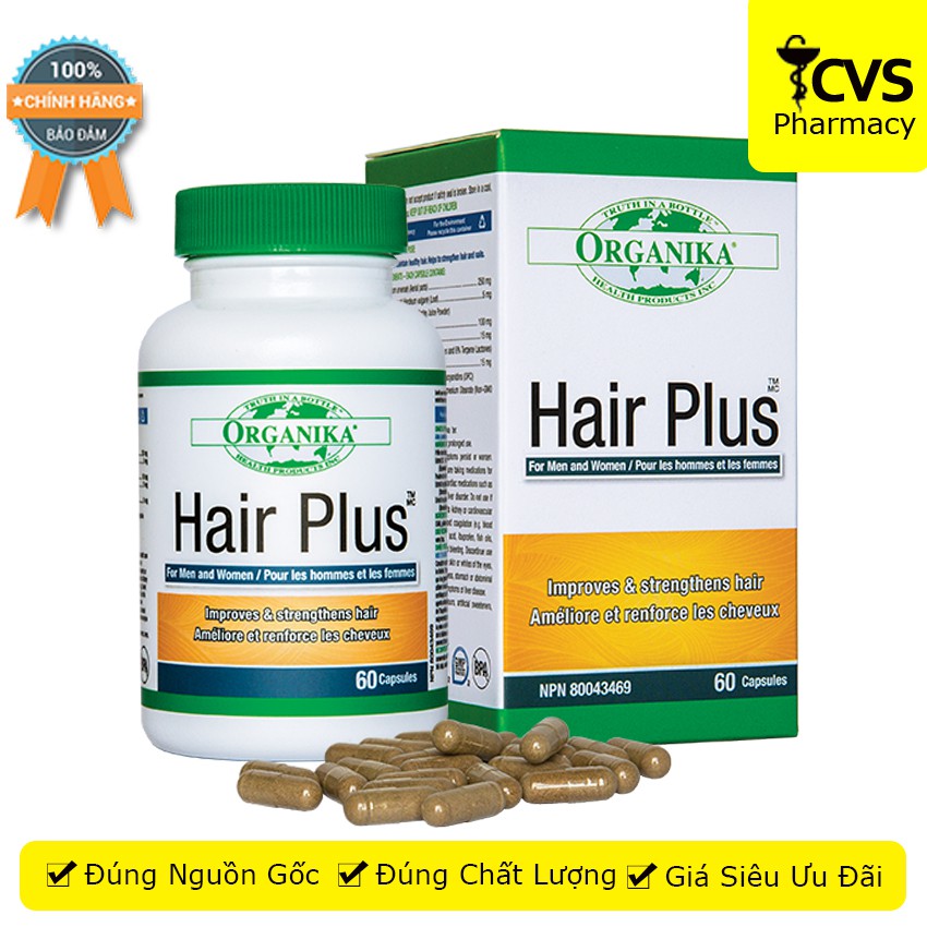 Organika Hair Plus - giúp cải thiện và duy trì mái tóc khỏe mạnh, ngăn ngừa rụng tóc và kích thích mọc tóc - CVSpharmacy