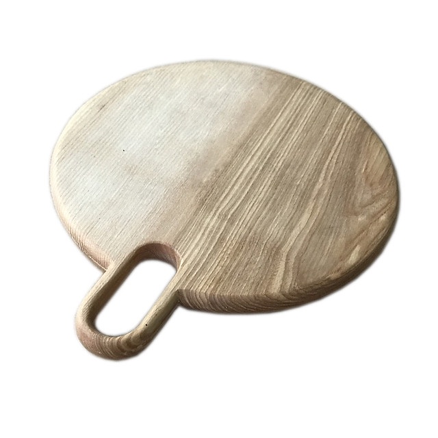 Thớt tròn có móc treo 100% loại lớn làm bằng gỗ ASH