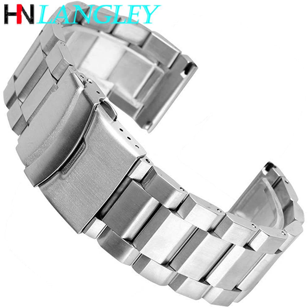 Dây đồng hồ bằng thép không gỉ 18mm / 20mm / 22mm / 24mm tiện dụng