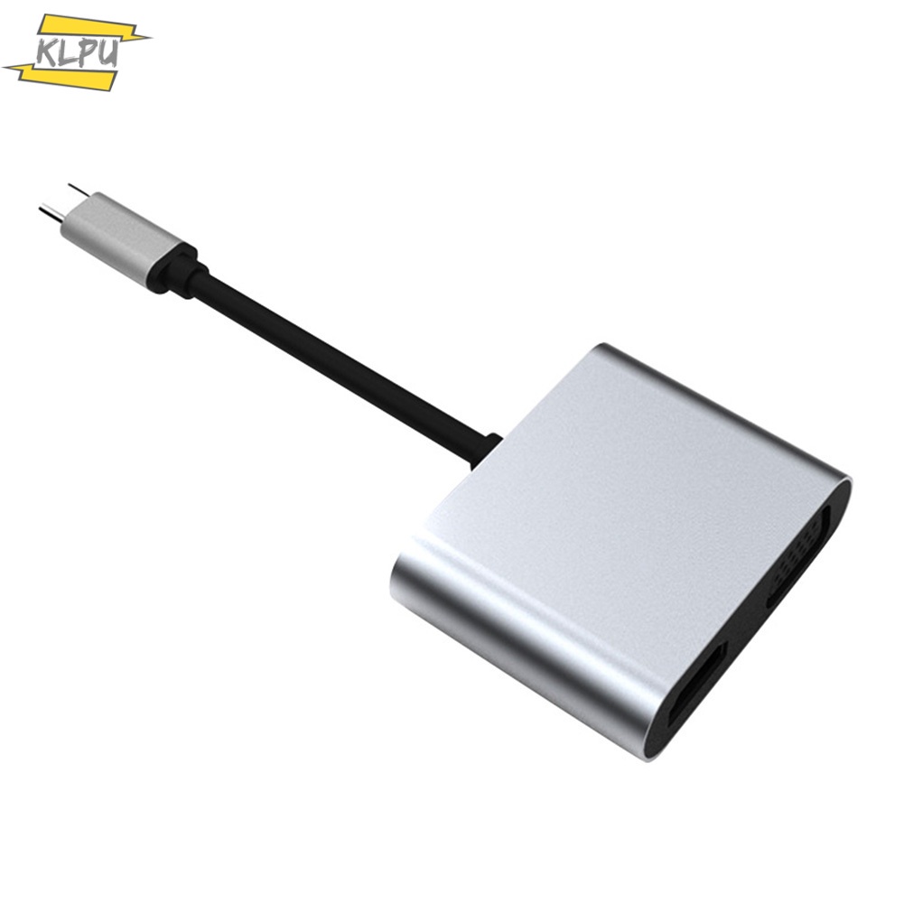 COD# USB C Hub USB3.1 Type-C to HDMI Adapter Dock with 4K HDMI VGA OTG PD Charge