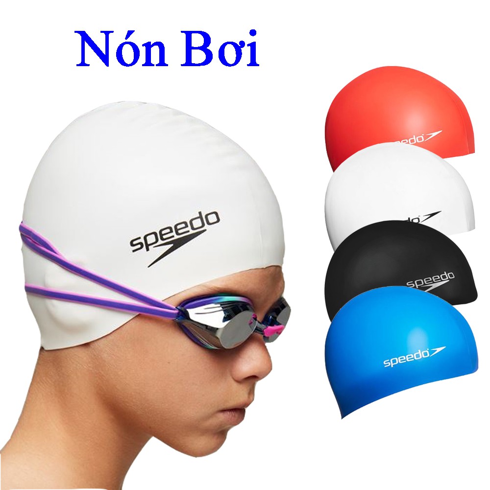 Nón bơi SPEEDO chống nước bảo vệ da đầu và tóc - Nón bơi silicon Siêu Co Giản