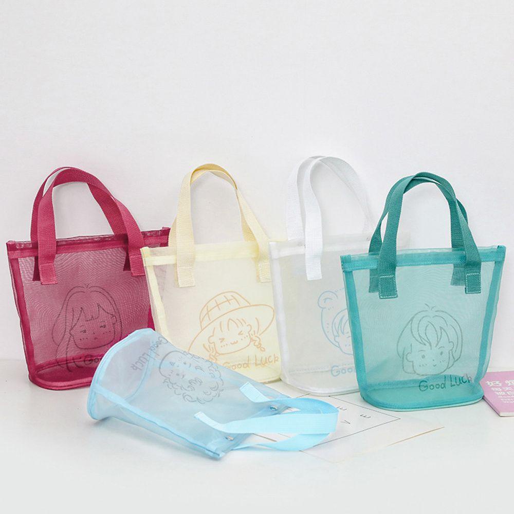 Túi Xách Lưới Nylon Màu Trơn Cỡ Lớn Thời Trang Mùa Hè Cho Nữ