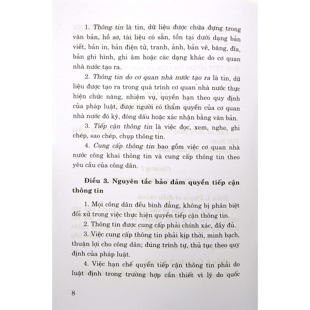 Sách Luật Tiếp Cận Thông Tin
