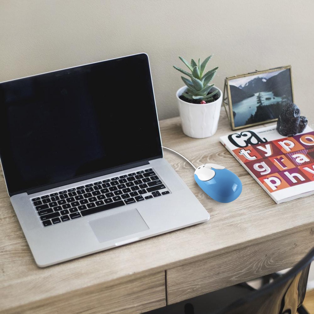 Chuột Máy Tính Có Dây Hình Thỏ 3D 1600 DPI Dễ Thương