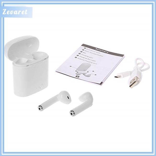 Tai Nghe Bluetooth 5.0 Không Dây Zevaret i7 Tws Kèm Hộp Sạc Chất Lượng Cao Nkodok nhét tai không dây bluetooth mini