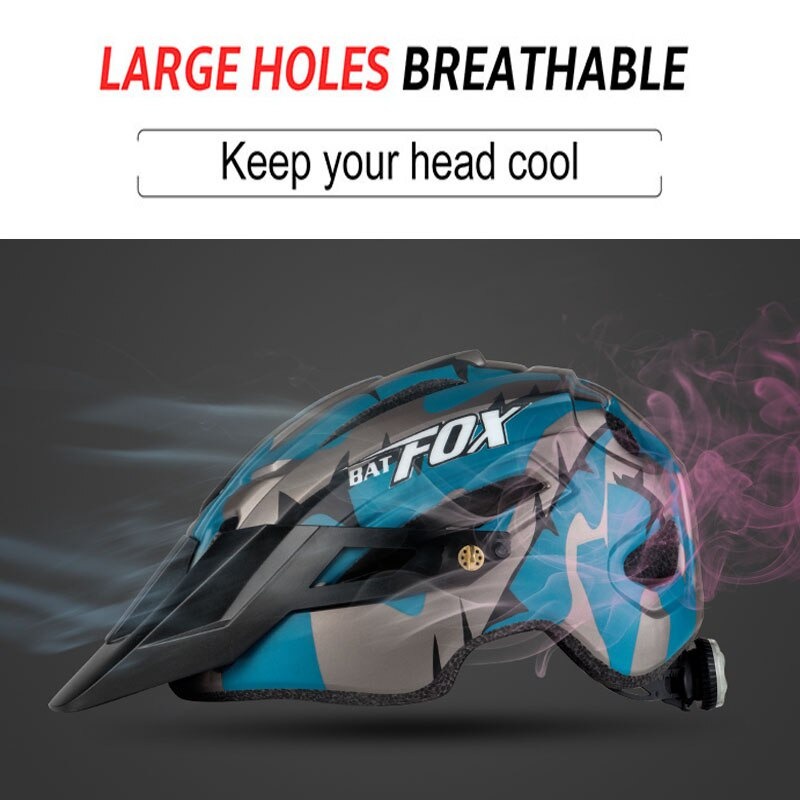 Mũ Bảo Hiểm Xe Đạp Bat FOX Trọng Lượng Siêu Nhẹ Tích Hợp Đèn Led Phía Sau Dành Cho Vận Động Viên Xe Đạp Xe Leo Núi MTB