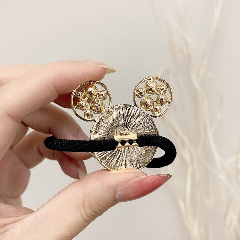 Dây Thun Cột Tóc Bằng Cao Su Co Giãn Đính Đá Pha Lê Hình Chuột Mickey Hoạt Hình Thời Trang Mùa Hè Dành Cho Nữ 2021