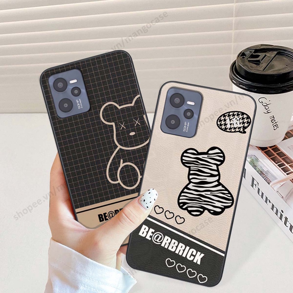 Ốp lưng Realme C35 in hình happy nice, bé gấu đáng yêu