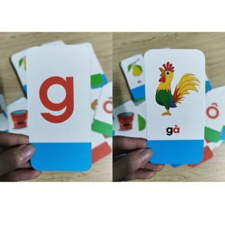 [Giá hủy diệt] Bộ 42 thẻ flashcard học chữ cái và chữ ghép cho bé