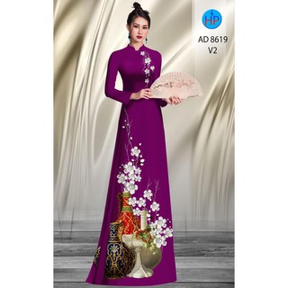 [HOT] Vải áo dài in 3D họa tiết hoa đẹp, hình thật, vải mềm, hình thật