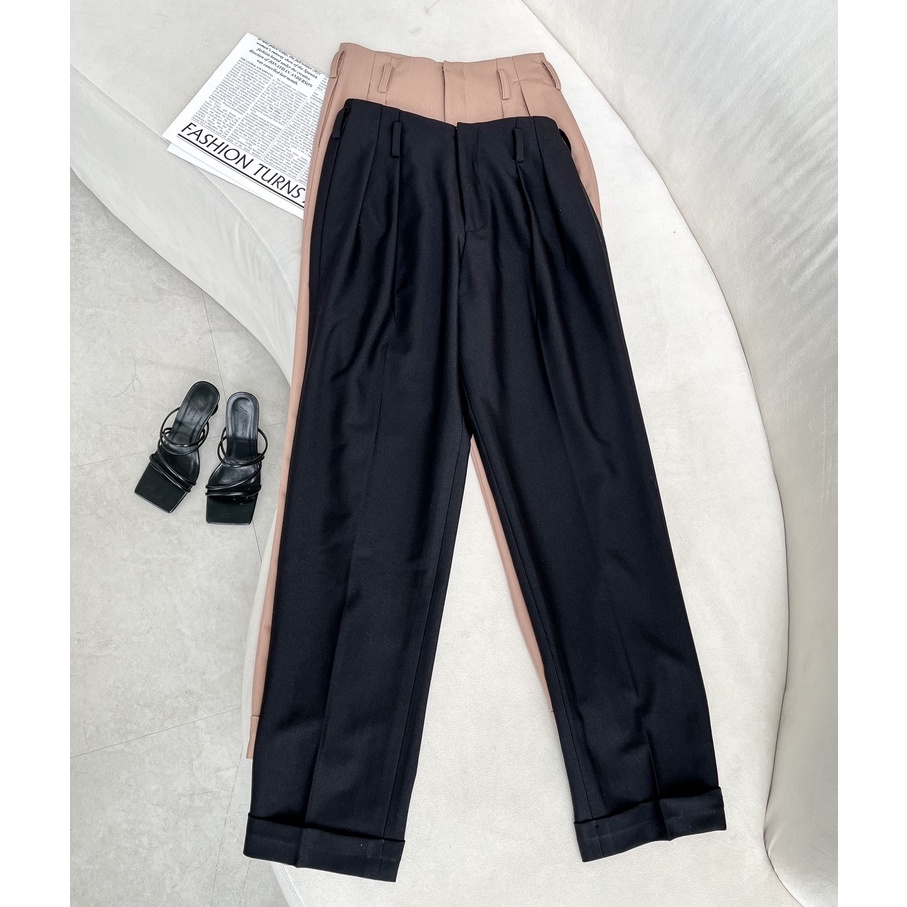 Quần baggy ly giữa xắn lai , Peace House Clothing