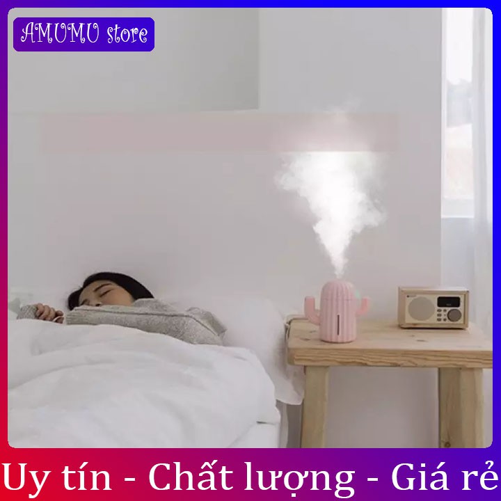 Máy phun sương tạo ẩm mini hình cây xương rồng