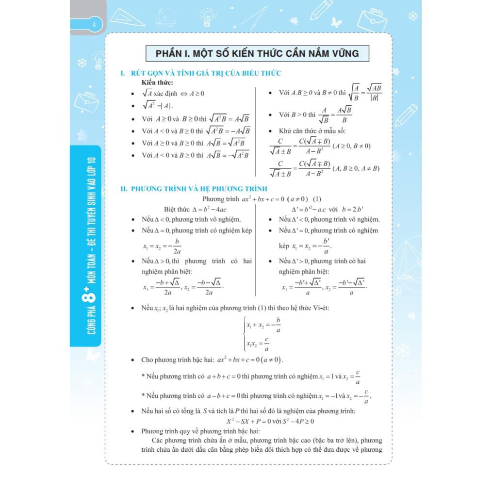 Sách - Công phá 8+ môn Toán (đề thi tuyển sinh vào lớp 10)