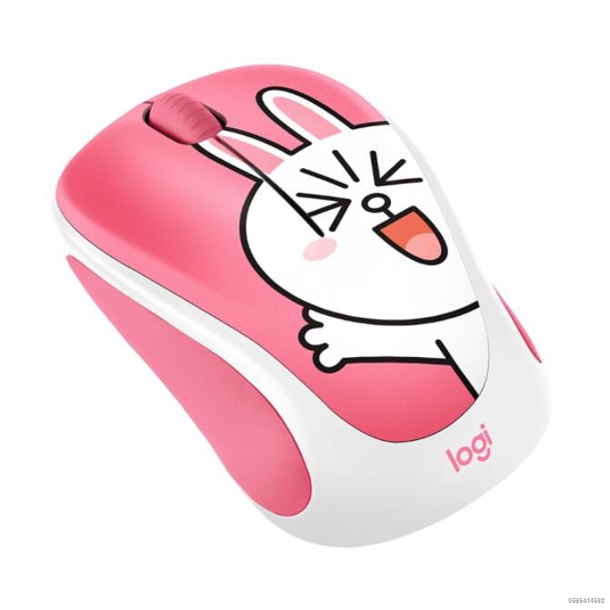 ✈▤Chuột không dây Logitech in họa tiết LINE FRIENDS dễ thương cho văn phòng