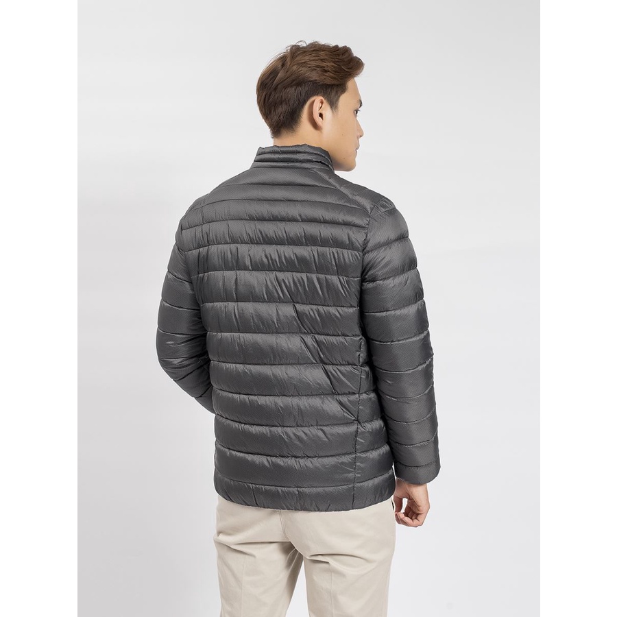 Áo khoác nam Áo phao trần bông Jacket Nam Aristino AJK044W8 dáng Regular fit cổ trụ basic bo chun gấu và tay áo