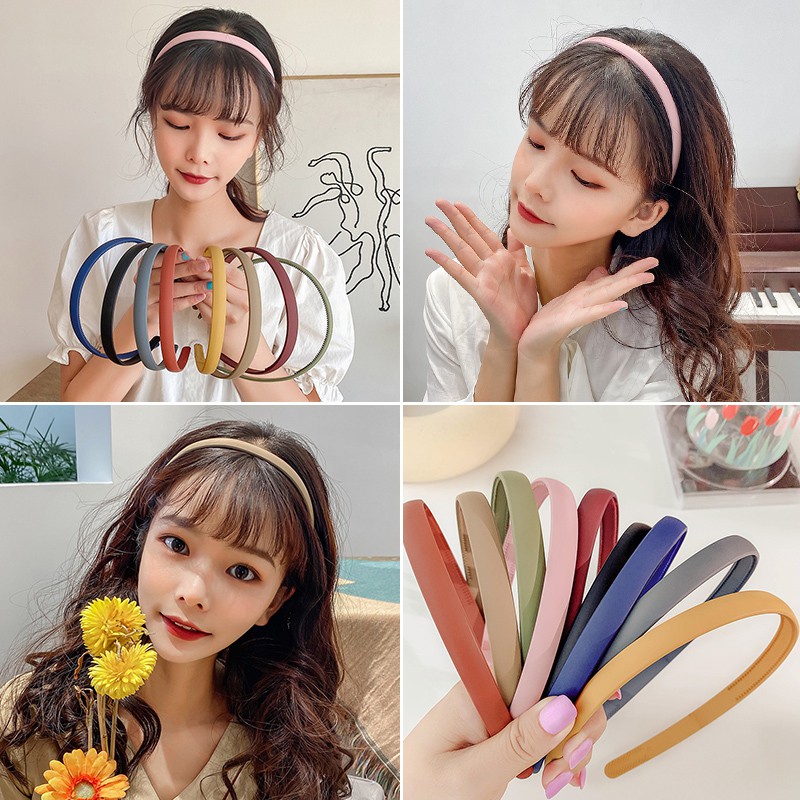 Cài Tóc Nhựa 1,2cm Màu Trơn bảng lớn Xinh Xắn Cho Nữ