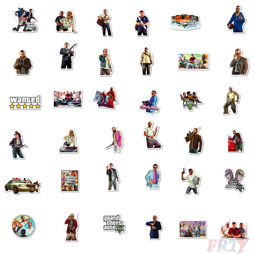 ❉ Grand Theft Auto GTA - Series 01 Rockstar Games Stickers ❉ 50Pcs/Set Waterproof DIY Fashion Doodle Decals Stickers