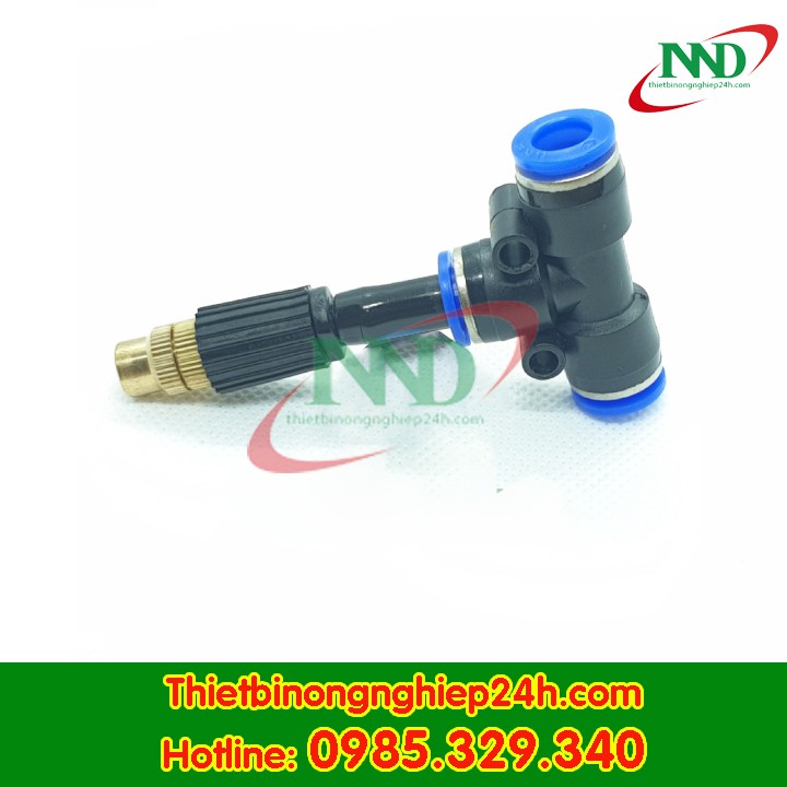 Béc phun sương đơn đồng có gẵn sẵn T nối nhanh 8mm tưới lan, tưới rau, tưới hoa - PHỤ KIỆN TƯỚI GIÁ SỈ