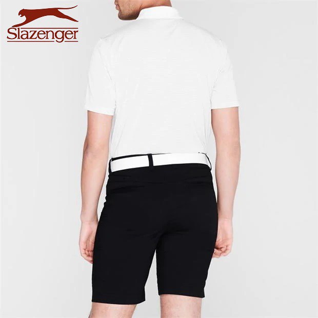 Áo thun nam Slazenger Micro Stripe Golf Polo (màu White) - Hàng size UK