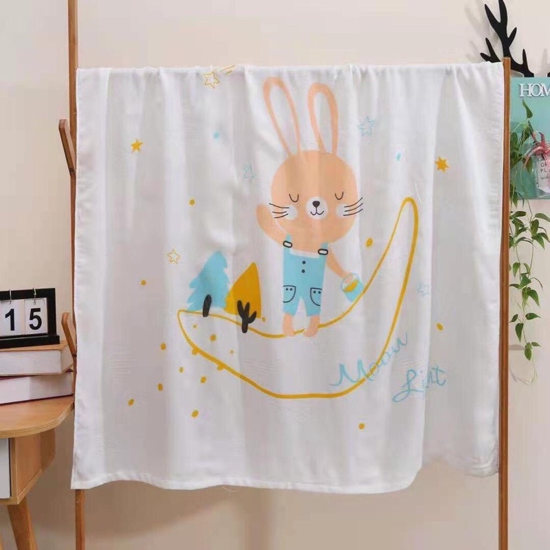 Chăn lụa, chăn hè, chăn đieu hoà   sợi tre Aden cho bé kt 110x110