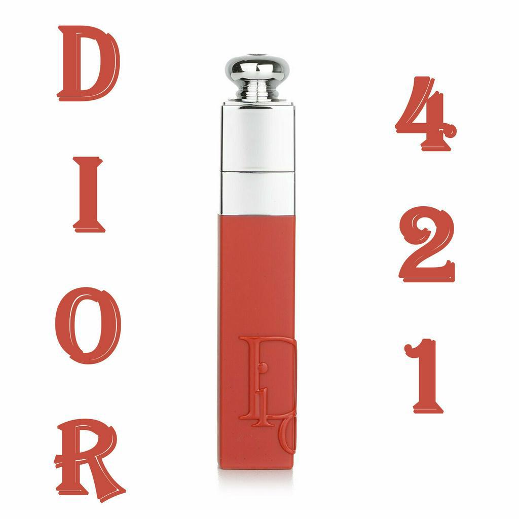 Son Dior 421 Tattoo Lip Tint,màu cam đất trong veo,Natural Tea,Full Box Túi + Hộp,Độ giữ màu lên đến 12 giờ,Tặng kèm quà