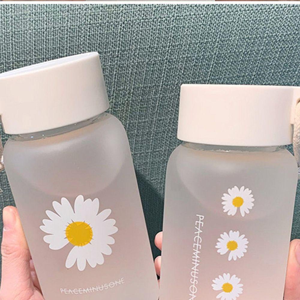 Bình Nước Thể Thao Dung Tích Lớn Họa Tiết Hoa Cúc Xinh Xắn Mờ / Matte