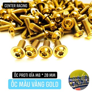 Combo 50 ốc Proti M8*20mm màu vàng