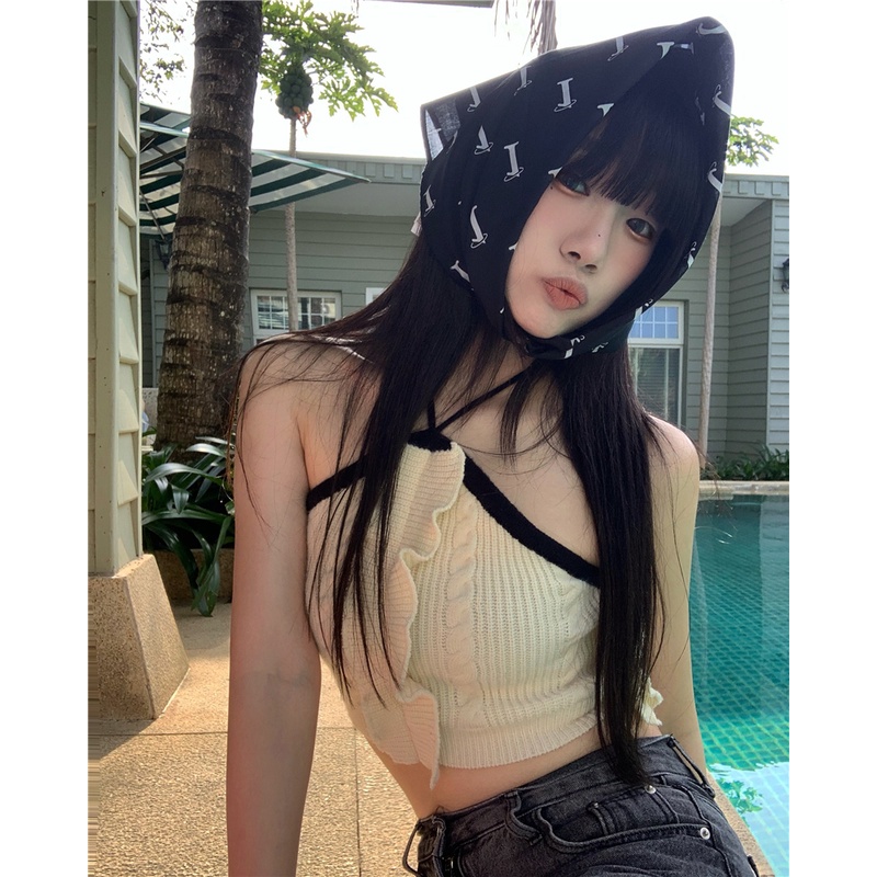 Áo Dệt Kim Hở Lưng Phong Cách Hàn Quốc Gợi Cảm Thời Trang Cho Nữ