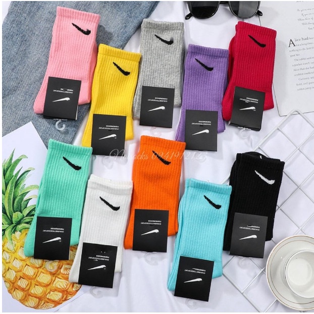 Tất Vớ Nike High Top Cao Cổ UNISEX, Chất Cotton Cao Cấp Dày Dặn Nhiều Màu Cá Tính  thời trang Thể Thao, Gym Nhảy TopTop.