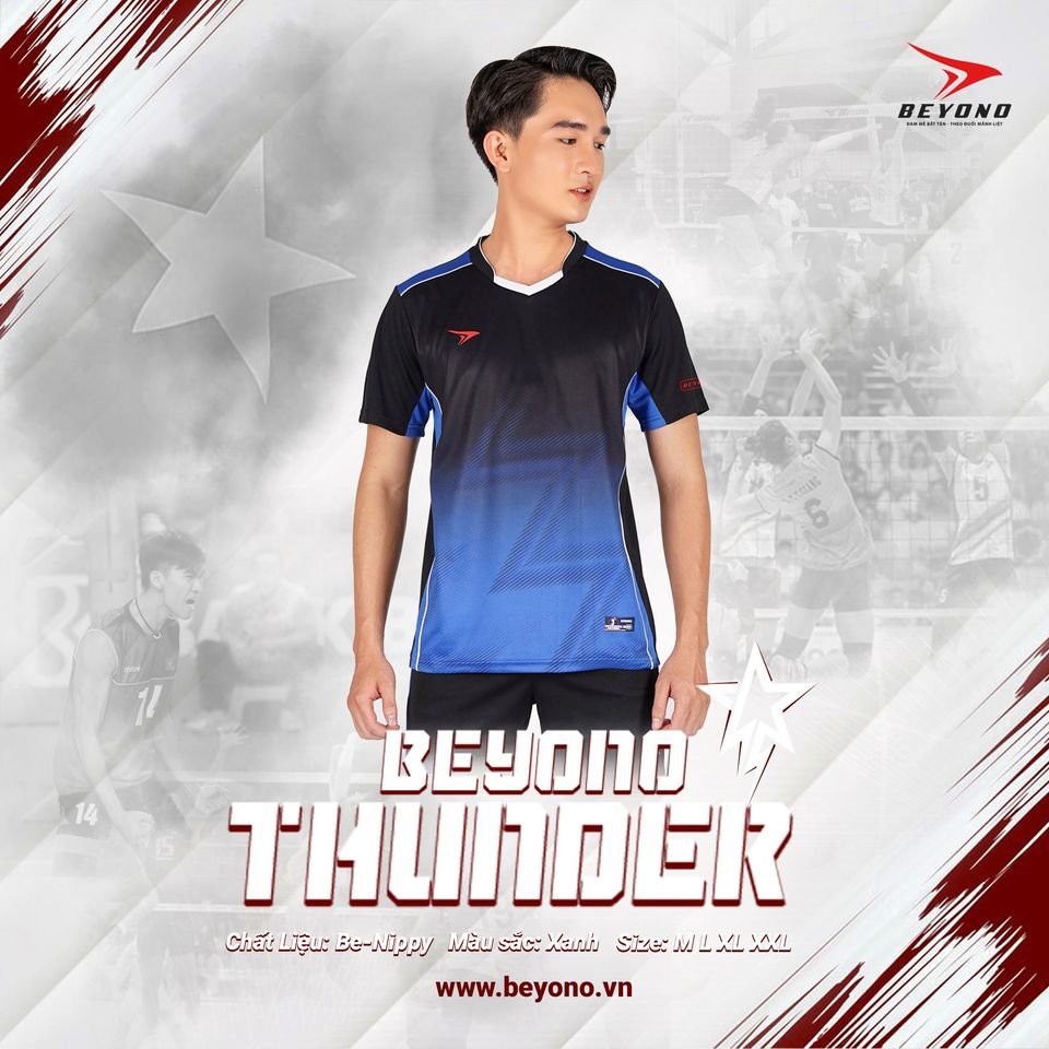 [4 màu] BỘ QUẦN ÁO BÓNG CHUYỀN NAM BEYONO THUNDER - TRANG PHỤC THỂ THAO CAO CẤP, MIỄN PHÍ IN ẤN