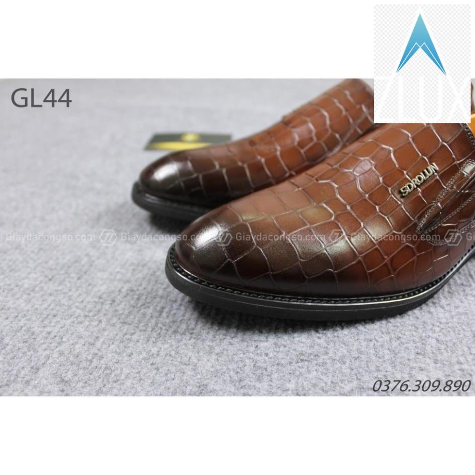 👩‍❤️‍💋‍👩 Giày lười da bò mềm dập vân cá sấu GL-44 - Giày da công sở 👩‍❤️‍💋‍👩