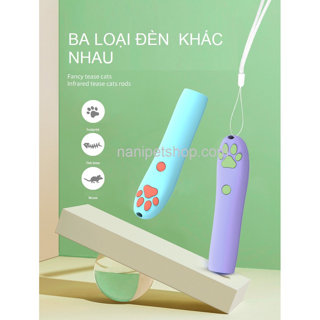 Đồ chơi cho mèo - Đồ chơi mèo đèn lazer hình bàn tay siêu đang yêu (3 màu) - Mẫu mới nhất 2021- Nà Ní Pet Shop