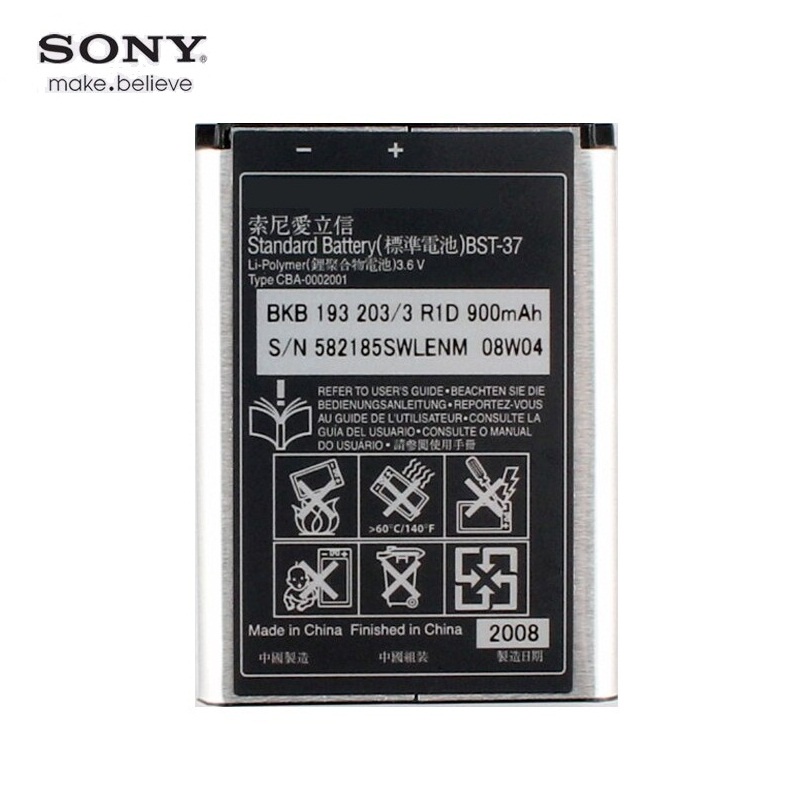 PIN SONY ERICSSON BST-37, DÙNG CHO CÁC DÒNG J100i, K200i, K750, D750i, T280i, V600, K610i, W700